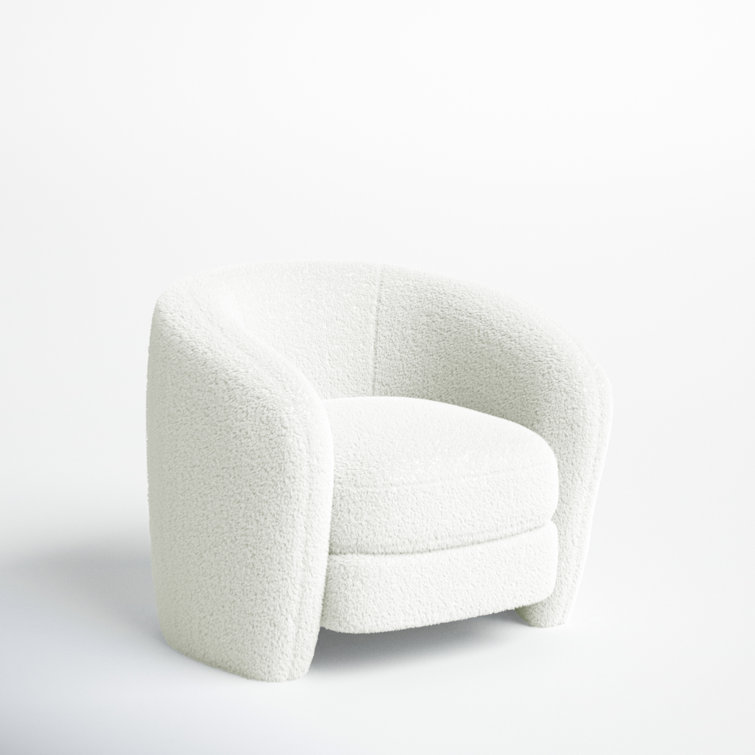 White best sale barrel chair